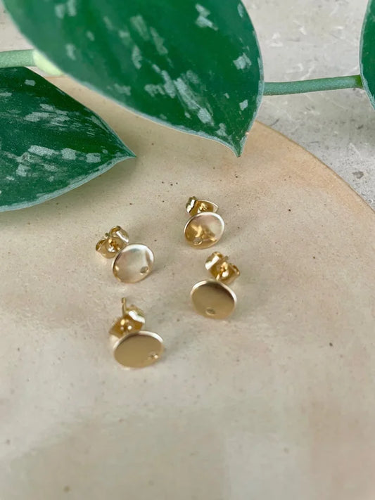Stud Oorbel Rond 8mm – 18K Verguld Roestvrij Staal (4 stuks)