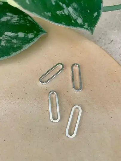 Messing Schakelringen Ovaal 15x4,5mm – 925 Sterling Zilver (4 stuks)