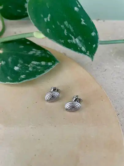 Stud Oorbel Ovaal 9,5x7,5mm – Roestvrij Staal Zilver (2 stuks)