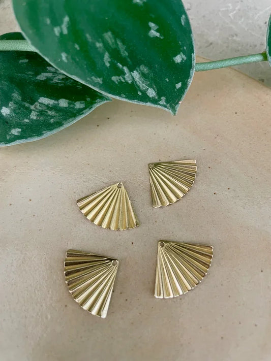 RVS Hanger Plat Waaier 20x15mm – Zilver (4 stuks)