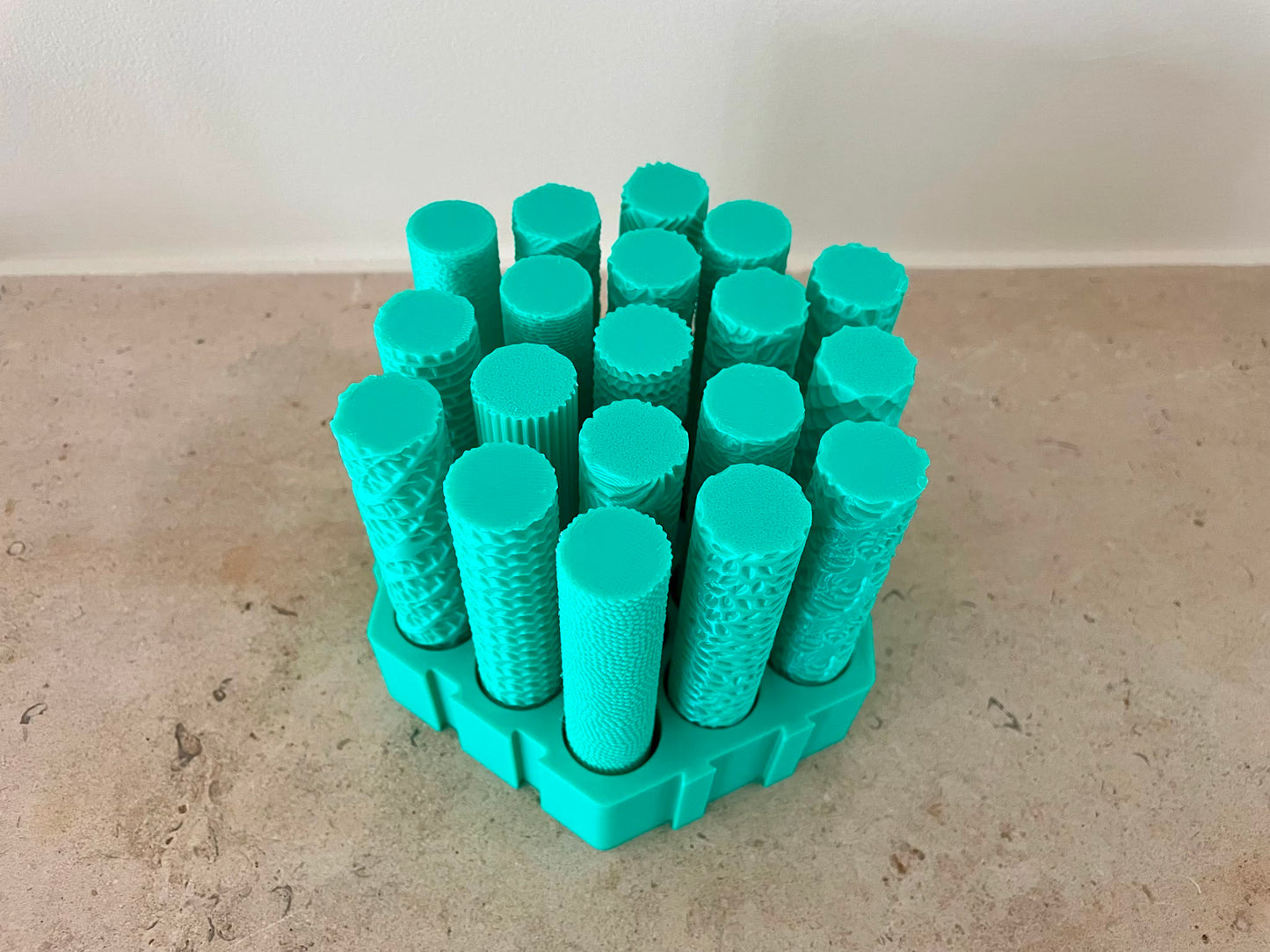 Textuurrollers — Set van 19