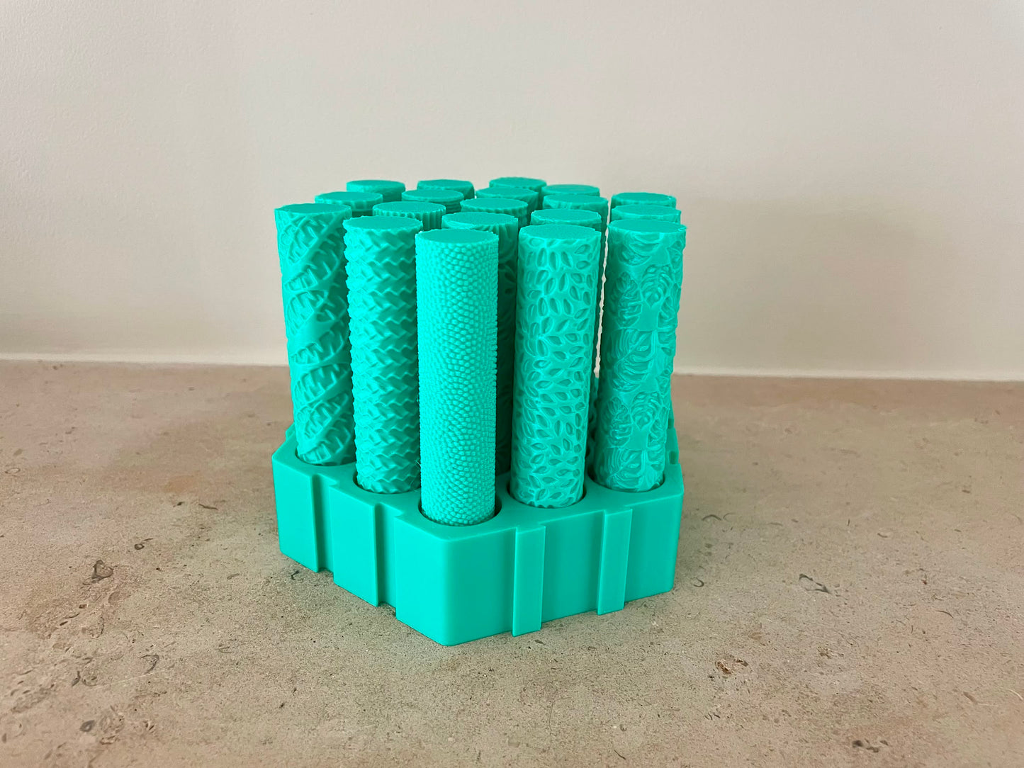 Textuurrollers — Set van 19