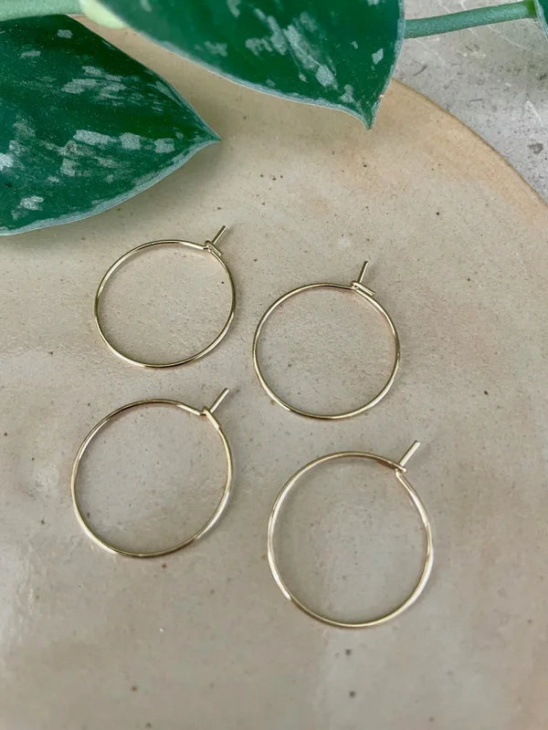 Oorring Rond 20mm – Roestvrij Staal Goud (4 stuks)