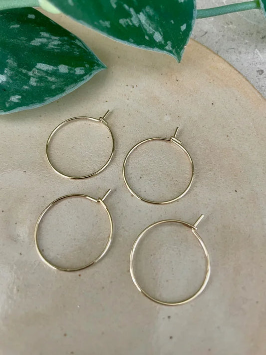 Oorring Rond 20mm – Roestvrij Staal Goud (4 stuks)