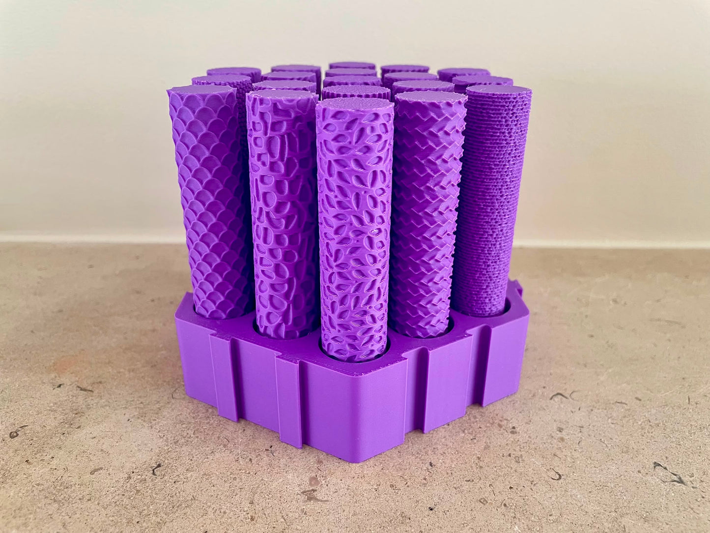 Textuurrollers Set van 19 – Paars