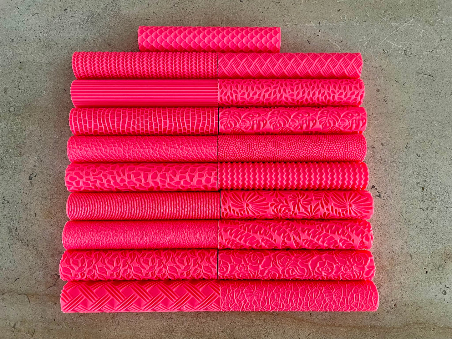 Textuurrollers Set van 19 – Roze