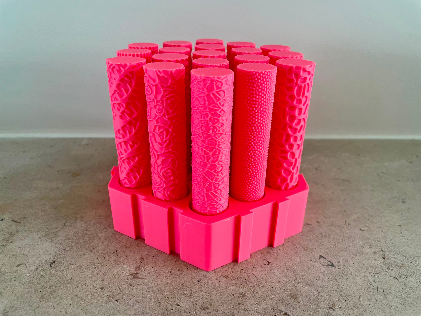 Textuurrollers Set van 19 – Roze