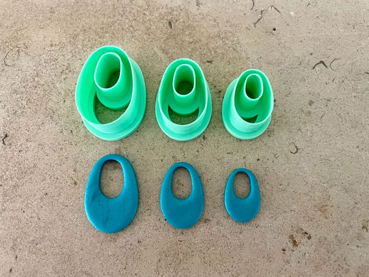 Polymeerklei Cutter Set – Ovaal Trio (20/25/30mm)